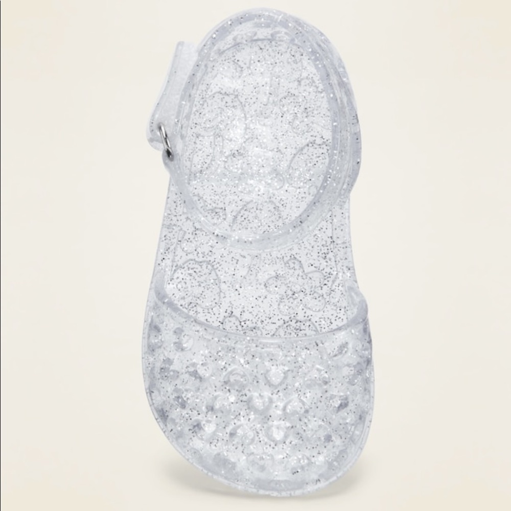 Old Navy Clear Glitter Jelly Sandals
